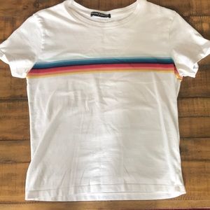 Brandy Melville rainbow tee.